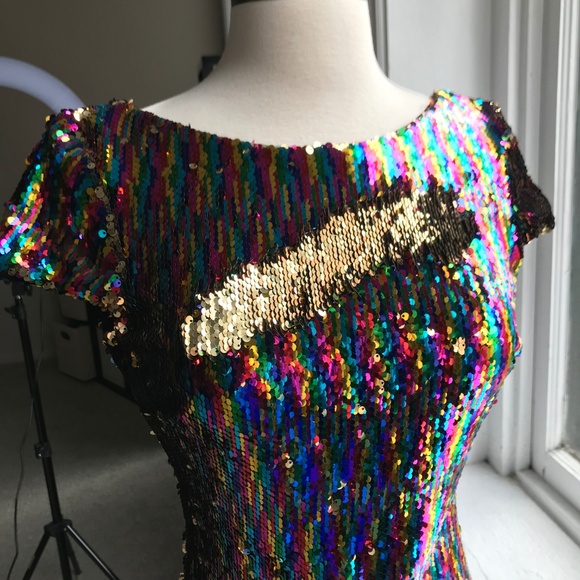 NWT Dress the Population Tabitha Sequin Dress - Picture 5 of 8